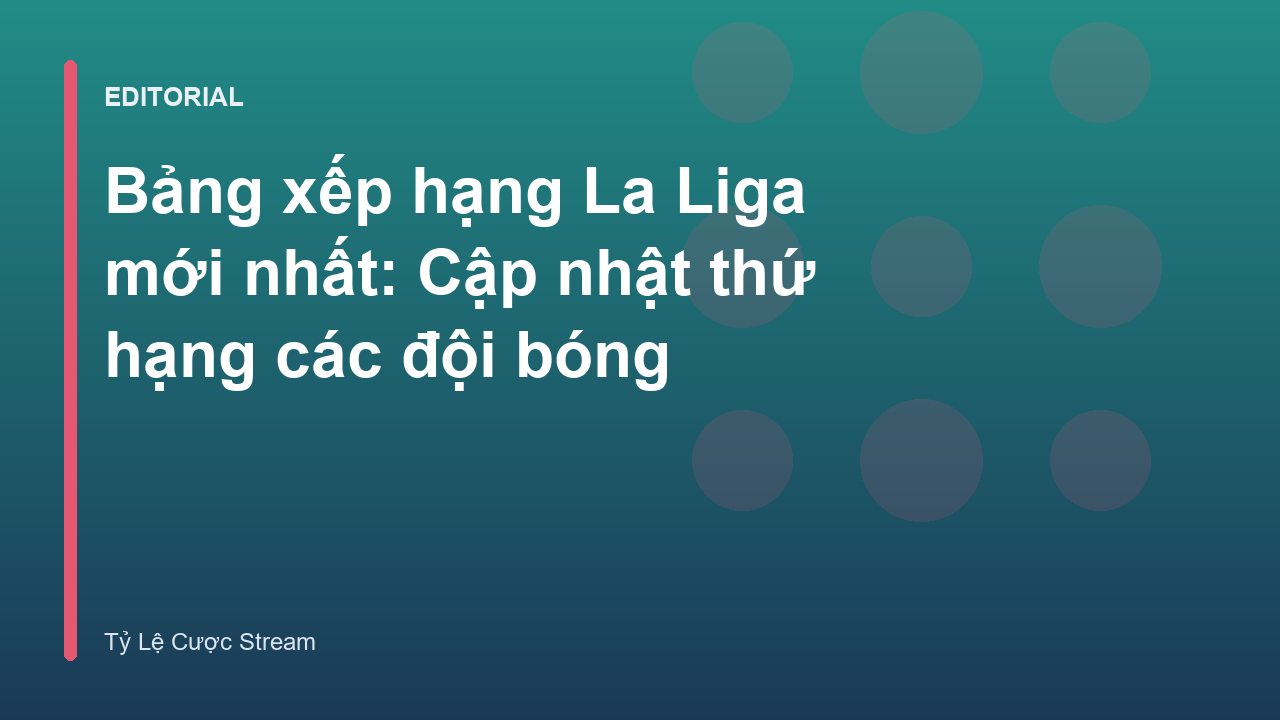 Bảng xếp hạng bóng đá La Liga mùa giải mới nhất